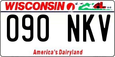 WI license plate 090NKV
