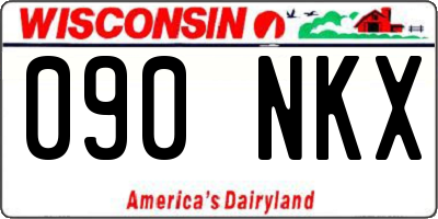WI license plate 090NKX