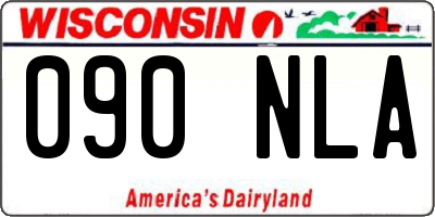 WI license plate 090NLA