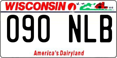 WI license plate 090NLB