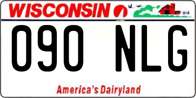 WI license plate 090NLG