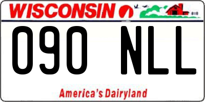 WI license plate 090NLL