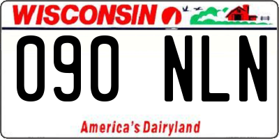 WI license plate 090NLN