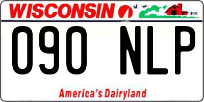 WI license plate 090NLP
