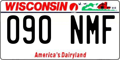 WI license plate 090NMF