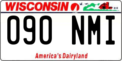 WI license plate 090NMI