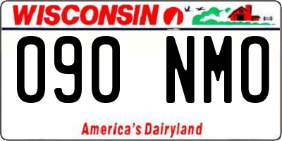 WI license plate 090NMO