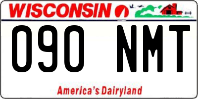 WI license plate 090NMT