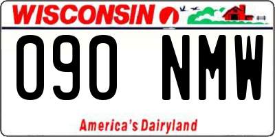 WI license plate 090NMW