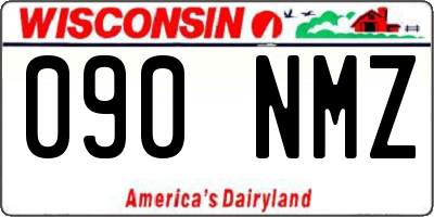 WI license plate 090NMZ