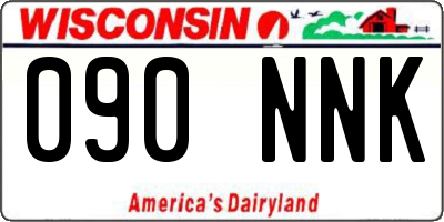 WI license plate 090NNK