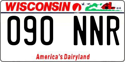WI license plate 090NNR