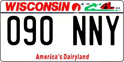 WI license plate 090NNY