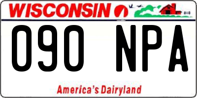 WI license plate 090NPA