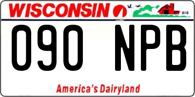 WI license plate 090NPB