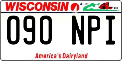 WI license plate 090NPI