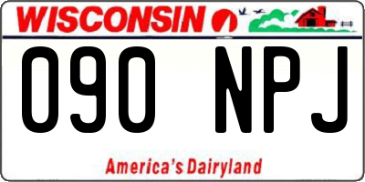 WI license plate 090NPJ