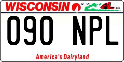 WI license plate 090NPL