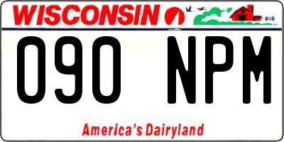 WI license plate 090NPM
