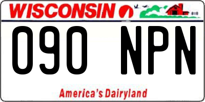 WI license plate 090NPN