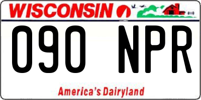 WI license plate 090NPR