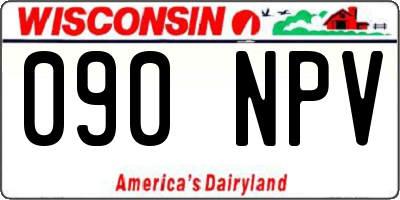 WI license plate 090NPV
