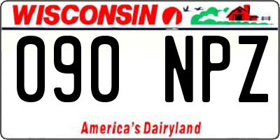 WI license plate 090NPZ