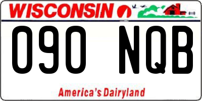 WI license plate 090NQB