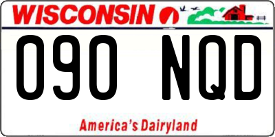 WI license plate 090NQD