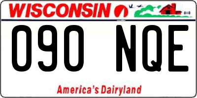 WI license plate 090NQE