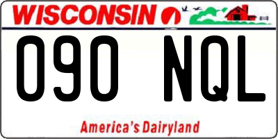 WI license plate 090NQL