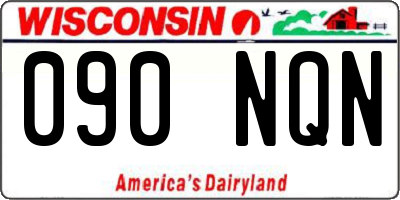 WI license plate 090NQN