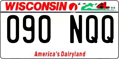WI license plate 090NQQ