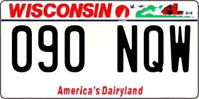 WI license plate 090NQW