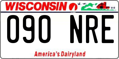 WI license plate 090NRE