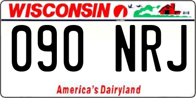 WI license plate 090NRJ