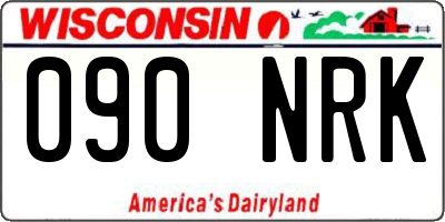 WI license plate 090NRK