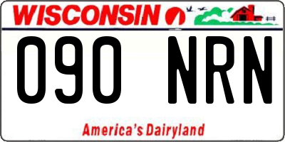 WI license plate 090NRN