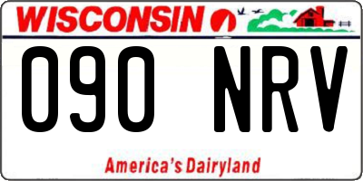 WI license plate 090NRV