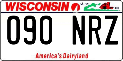 WI license plate 090NRZ
