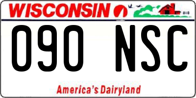 WI license plate 090NSC