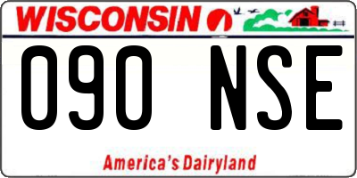 WI license plate 090NSE