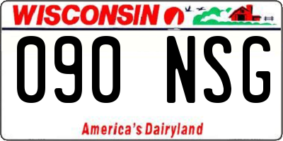 WI license plate 090NSG