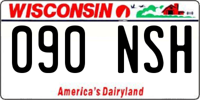 WI license plate 090NSH