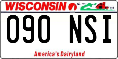 WI license plate 090NSI