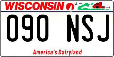 WI license plate 090NSJ