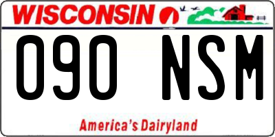 WI license plate 090NSM