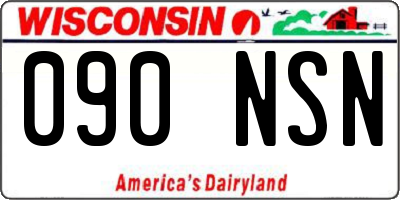 WI license plate 090NSN