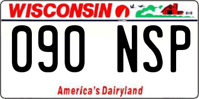 WI license plate 090NSP