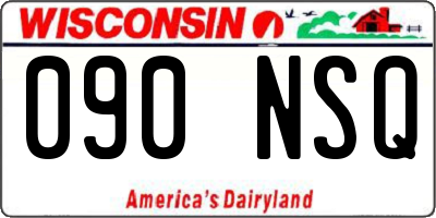 WI license plate 090NSQ